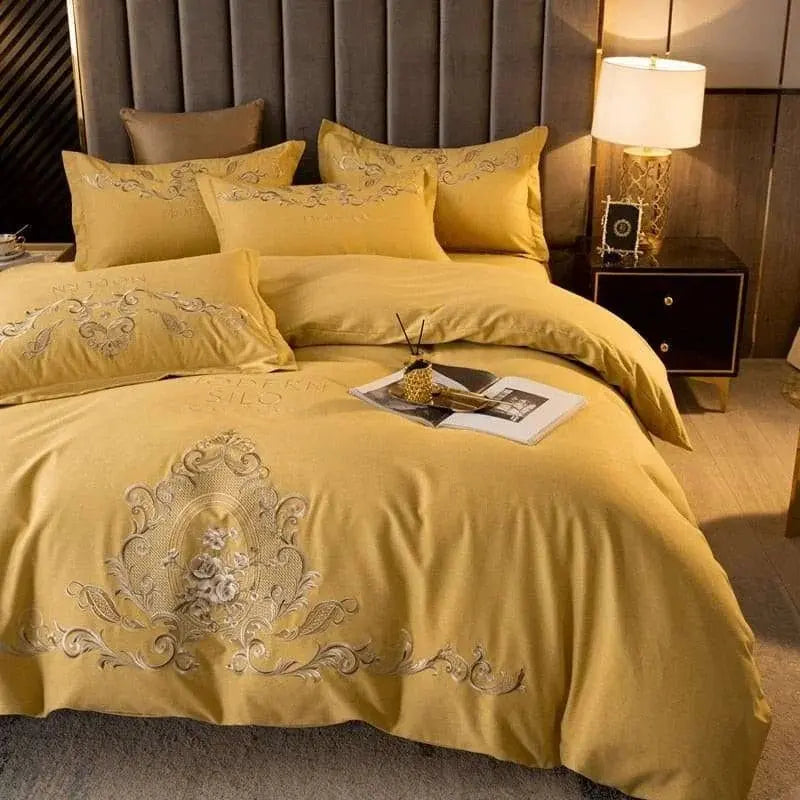 Egyptian Cotton Embroidered Bedding Set - Julia M LifeStyles