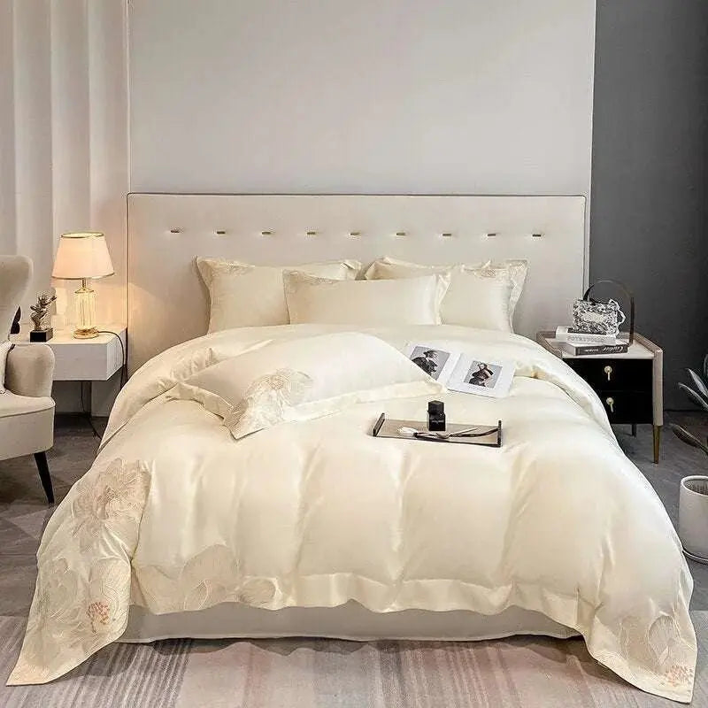 Egyptian cotton Floral embroidery | King Queen - Julia M LifeStyles
