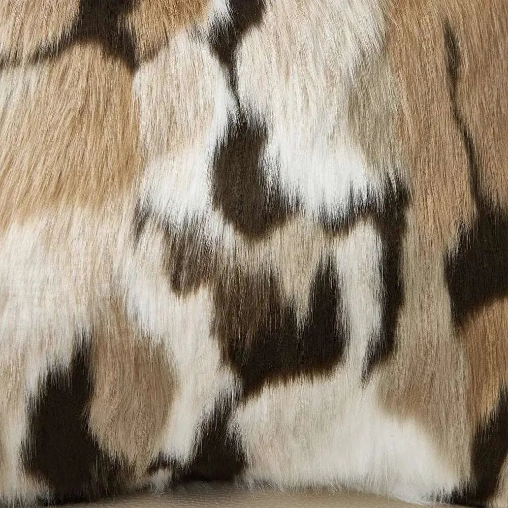 Luxurious Faux Fur Jacquard Cushion Cover - Julia M LifeStyles