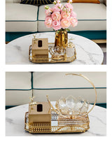 Luxurious Golden Alloy Tissue Box for Modern Living Spaces - Julia M LifeStyles