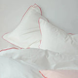 100%Washed Cotton Duvet Cover Set Comfy Simple Stripe Textured Soft Twin Double Queen Bedding set Flat/Fitted Sheet Pillowcases - Julia M LifeStyles