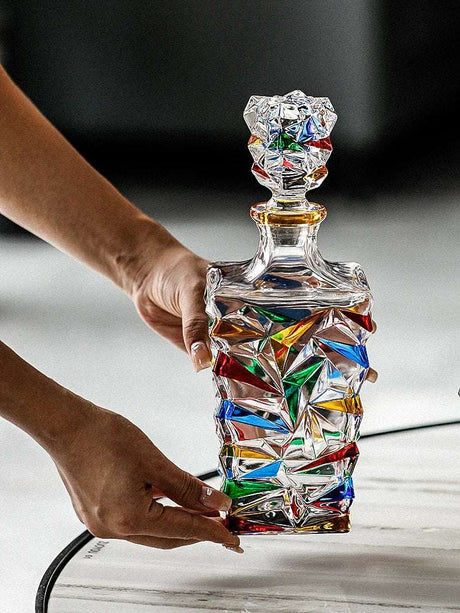 Luxury Hand-Painted Crystal Wine Decanter Set Luxury Hand-Painted Crystal Wine Decanter Set 1005006115243295-A Whiskey Red Wine Bottle Wine Divider Decanter Set 126