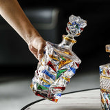 Hand-Painted European Luxury Wine Bottle & Glass Set - Julia M LifeStyles