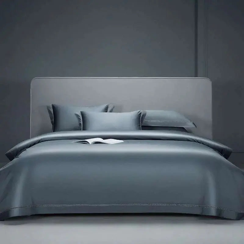 Luxury Lace Egyptian Cotton Bedding Set - Elegant Grey Hollow Design - Julia M LifeStyles