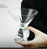 Martini Glass Triangle Crystal Skull Eco-Friendly - 260ml Elegance Julia M Home & Kitchen