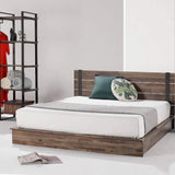 Metal and Wood Platform Bed Frames Easy to Assemble Solid Acacia Mattress Foundation Queen Bed Frame No Box Spring Required Base - Julia M LifeStyles