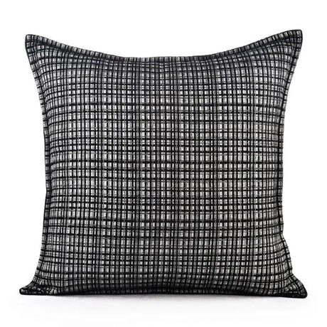 Model Room Pillow Korean Style Square Pillow Black and White Plaid Striped Woolen Cushion Soft House Sofa Bay Window Pillow - Julia M LifeStyles