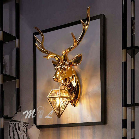 Modern Antler Wall Lamp Modern Antler Wall Lamp 10000001113460030-Gold small wall light fixtures 123