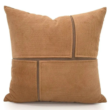 Modern Coffee Colour Cushion Cover with Gold Buckle - Julia M LifeStyles