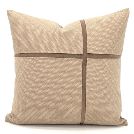 Modern Coffee Colour Cushion Cover with Gold Buckle - Julia M LifeStyles