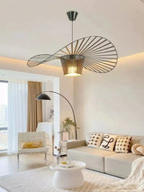 Modern French Designer Straw Hat Chandelier with LED Lighting - Julia M LifeStyles