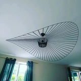 Modern French Designer Straw Hat Chandelier with LED Lighting - Julia M LifeStyles