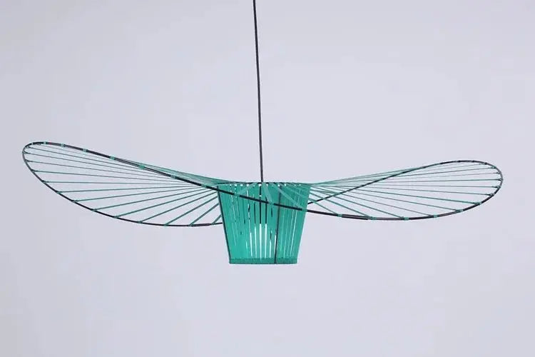 Modern French Designer Straw Hat Chandelier with LED Lighting - Julia M LifeStyles
