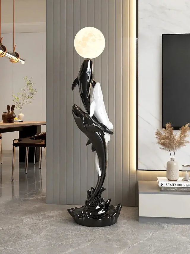 Modern Home Decor Animal Figurine Whale Sculpture Living Room Entrance Ornaments Accessories Resin Crafts Nordic Room Decoration Julia M LifeStyles