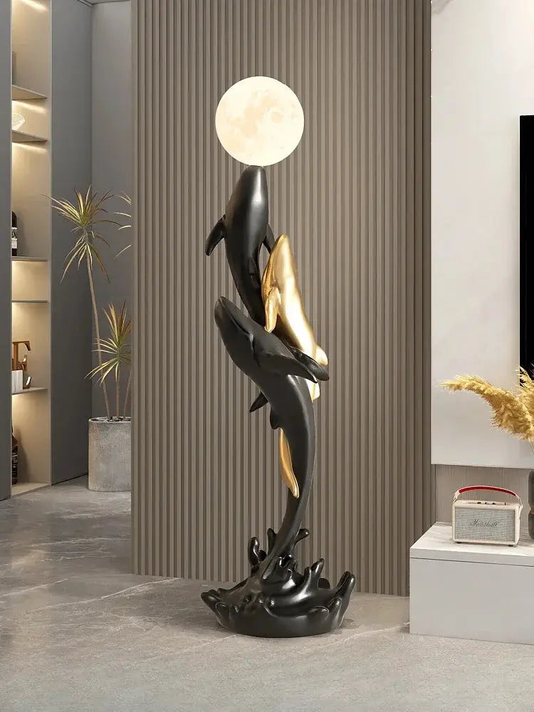 Modern Home Decor Animal Figurine Whale Sculpture Living Room Entrance Ornaments Accessories Resin Crafts Nordic Room Decoration Julia M LifeStyles