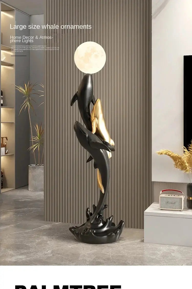Modern Home Decor Animal Figurine Whale Sculpture Living Room Entrance Ornaments Accessories Resin Crafts Nordic Room Decoration Julia M LifeStyles