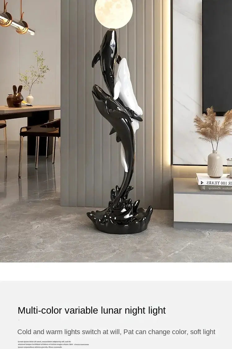 Modern Home Decor Animal Figurine Whale Sculpture Living Room Entrance Ornaments Accessories Resin Crafts Nordic Room Decoration Julia M LifeStyles