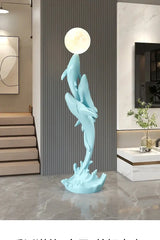 Modern Home Decor Animal Figurine Whale Sculpture Living Room Entrance Ornaments Accessories Resin Crafts Nordic Room Decoration Julia M LifeStyles