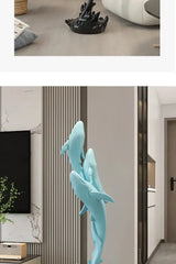 Modern Home Decor Animal Figurine Whale Sculpture Living Room Entrance Ornaments Accessories Resin Crafts Nordic Room Decoration Julia M LifeStyles