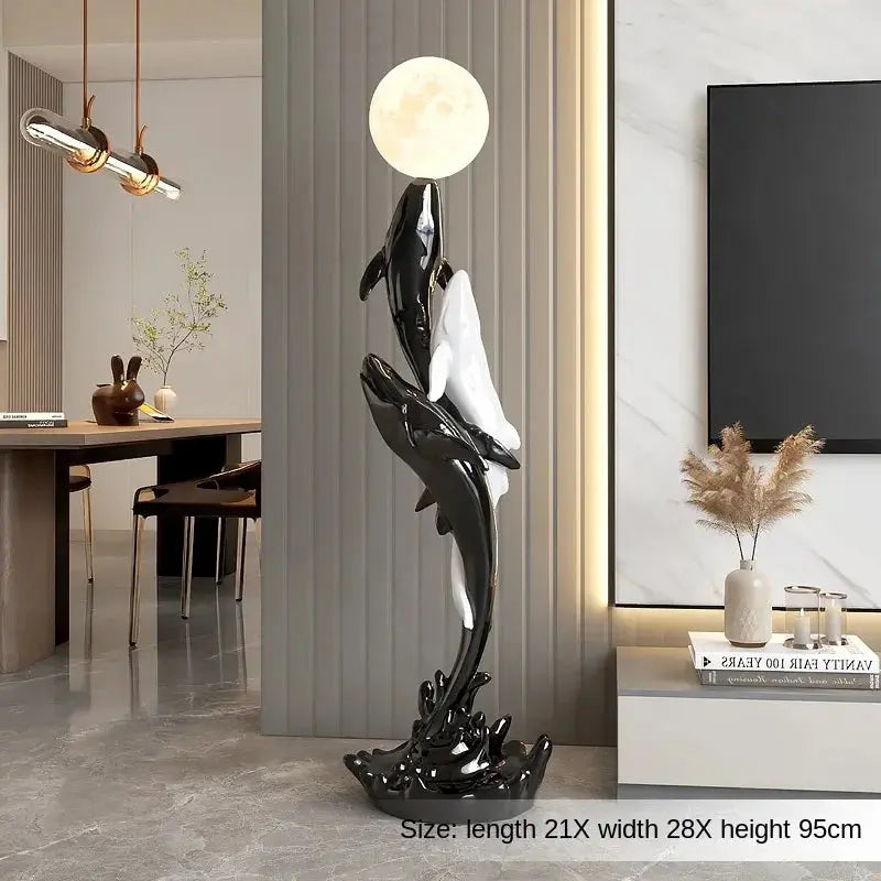 Modern Home Decor Animal Figurine Whale Sculpture Living Room Entrance Ornaments Accessories Resin Crafts Nordic Room Decoration Julia M LifeStyles