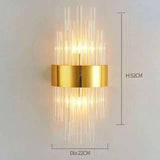 Modern Light Luxury Crystal Gold Wall Lamps - Julia M LifeStyles