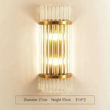Modern Light Luxury Crystal Gold Wall Lamps - Julia M LifeStyles
