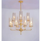 Modern Luxury Glass Chandelier with 6-15 Heads in Blue/Cognac - Julia M LifeStyles