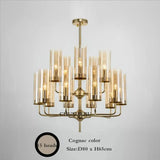 Modern Luxury Glass Chandelier with 6-15 Heads in Blue/Cognac - Julia M LifeStyles