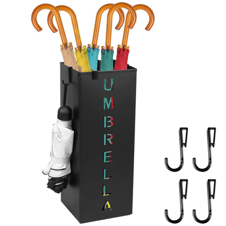 Modern Metal Freestanding Umbrella Stand - Square Mesh Design - Julia M LifeStyles