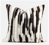 Modern Minimalist Brown Stuffed Stripes Pillow Cover Accessible Luxury Cream Living Room Sofa Bay Window Bedside Cushion Cushion Cover - Julia M LifeStyles