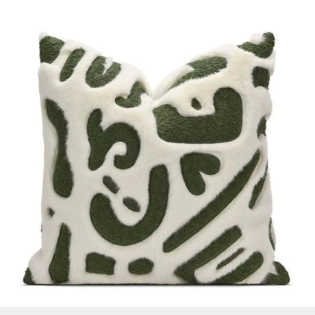 Modern Minimalist Ins Style Cream Style Pillow Classy Green Abstract Graphic Accessible Luxury Classy Hotel Sofa Cushion - Julia M LifeStyles