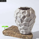 Modern Pleated Ceramic Flower Pot - Julia M LifeStyles
