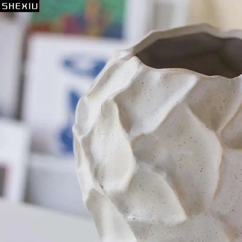 Modern Pleated Ceramic Flower Pot - Julia M LifeStyles