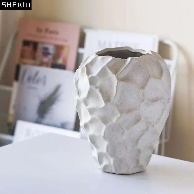 Modern Pleated Ceramic Flower Pot - Julia M LifeStyles