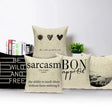 Motto Letters Printed Home Decor Cushion Covers Polyester Black White Pillow Cover Sofa Bed Car Decorative Pillow Case - Julia M LifeStyles