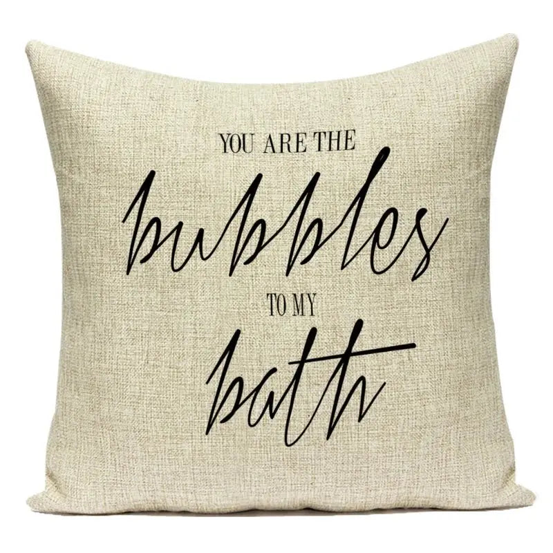 Motto Letters Printed Home Decor Cushion Covers Polyester Black White Pillow Cover Sofa Bed Car Decorative Pillow Case - Julia M LifeStyles