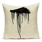 Motto Letters Printed Home Decor Cushion Covers Polyester Black White Pillow Cover Sofa Bed Car Decorative Pillow Case - Julia M LifeStyles