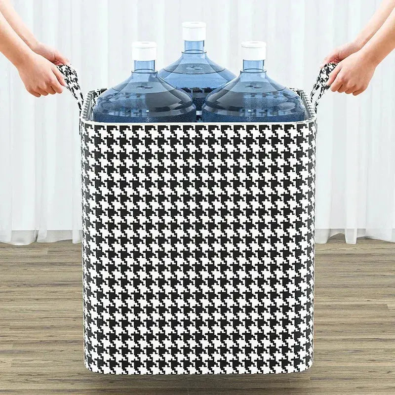 Nonwoven Quilt Cotton Storage Bag Home Organization Household Clothes Large Capacity Organizer Packing Organizing Side Window - Julia M LifeStyles