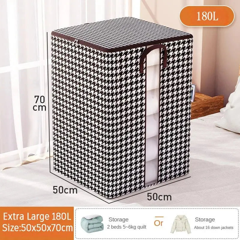 Nonwoven Quilt Cotton Storage Bag Home Organization Household Clothes Large Capacity Organizer Packing Organizing Side Window - Julia M LifeStyles