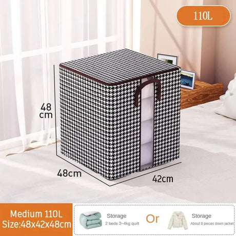 Nonwoven Quilt Cotton Storage Bag Home Organization Household Clothes Large Capacity Organizer Packing Organizing Side Window - Julia M LifeStyles