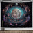 Nordic Flower Tarot Tapestry - Moon Phase Wall Hanging Decor - Julia M LifeStyles