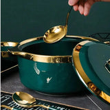 Northern European Style Ceramic Bowl with Lid - Julia M LifeStyles