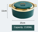 Northern European Style Ceramic Bowl with Lid - Julia M LifeStyles