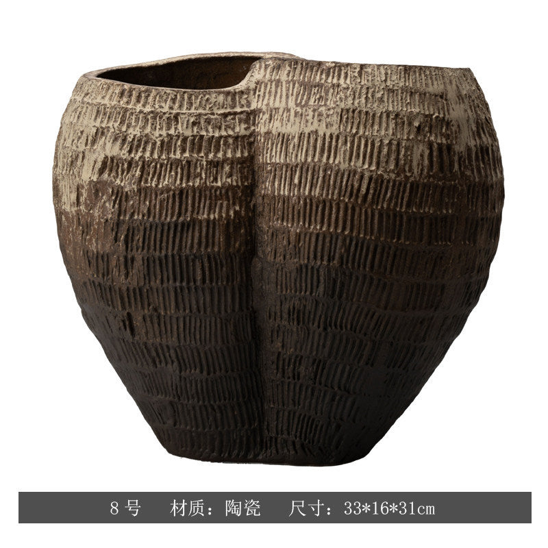Hand-Painted Ceramic Vase – Wabi-Sabi Inspired Decorative Flower Vessel for the Home