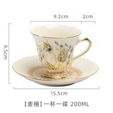 British Retro Ceramic Coffee Cup and Saucer Set European Afternoon Tea Tea Set French Home Cup Manufacturer Direct Sale