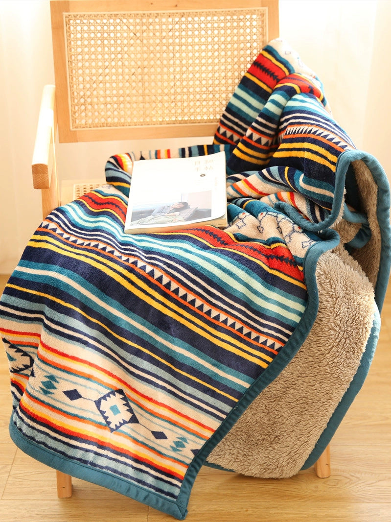 Scandinavian Winter Luxe Coral Fleece Throw Blanket Julia M LifeStyles