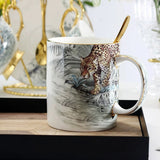 Florence Exquisite European-Style Bone China Mug with Lid and Spoon Julia M LifeStyles