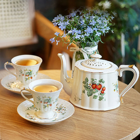 British Retro Ceramic Coffee Cup and Saucer Set European Afternoon Tea Tea Set French Home Cup Manufacturer Direct Sale