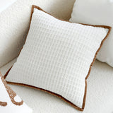 Brown Oatmeal Cream Color Accessible Luxury Living Room Sofa Pillow Cases French Beige Mid-Ancient Pillow Classy Bedside Cushion Julia M Home & Kitchen