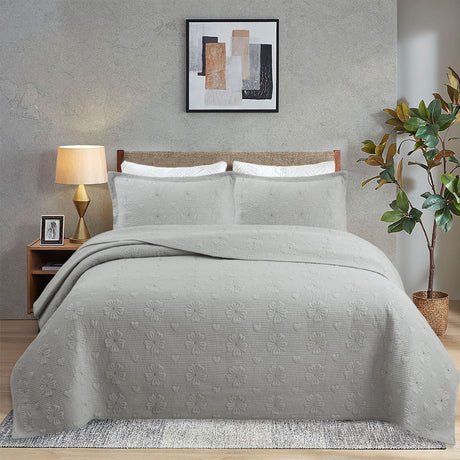 Simple pure cotton bed cover three-piece Nordic double summer cool air conditioning quilt active printing and dyeing breathable comfortable Four Seasons blanket